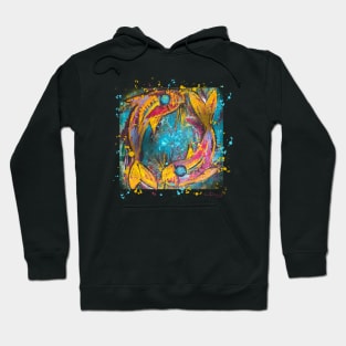 Koi Fish Yin Yang Abstract Hoodie